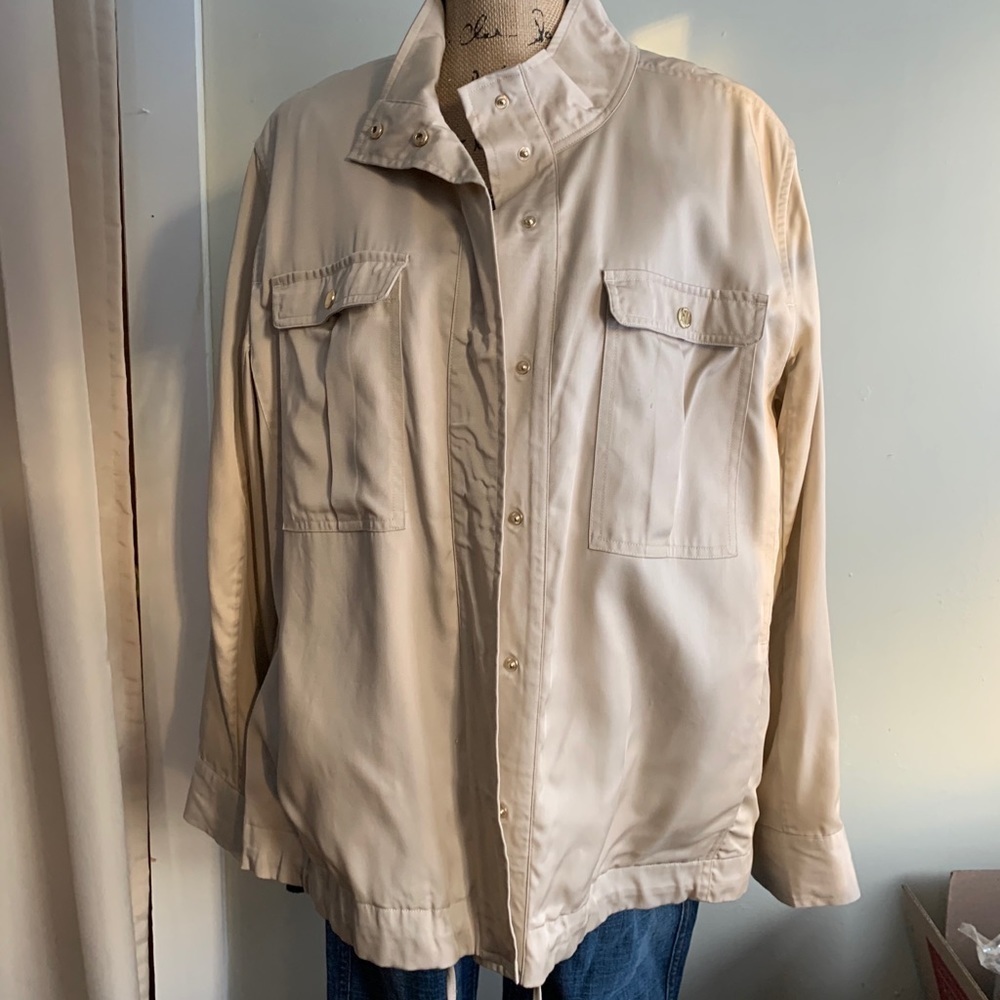 Tommy Hilfiger brown beige jacket size OX